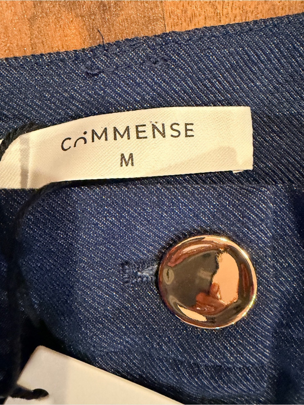 Commense Navy Trousers with Gold Button Accent - Picture 7 of 12